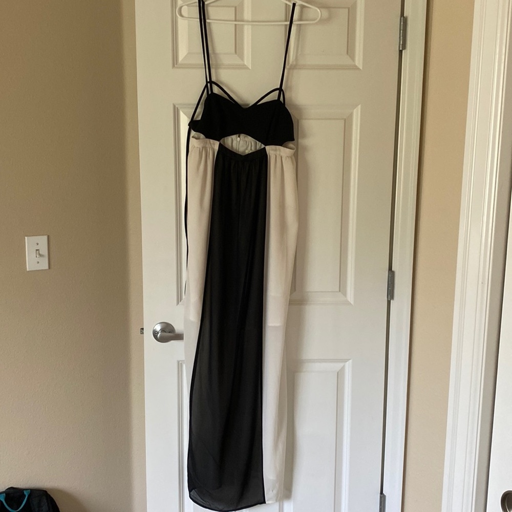 Jovonnista black and white cut out maxi